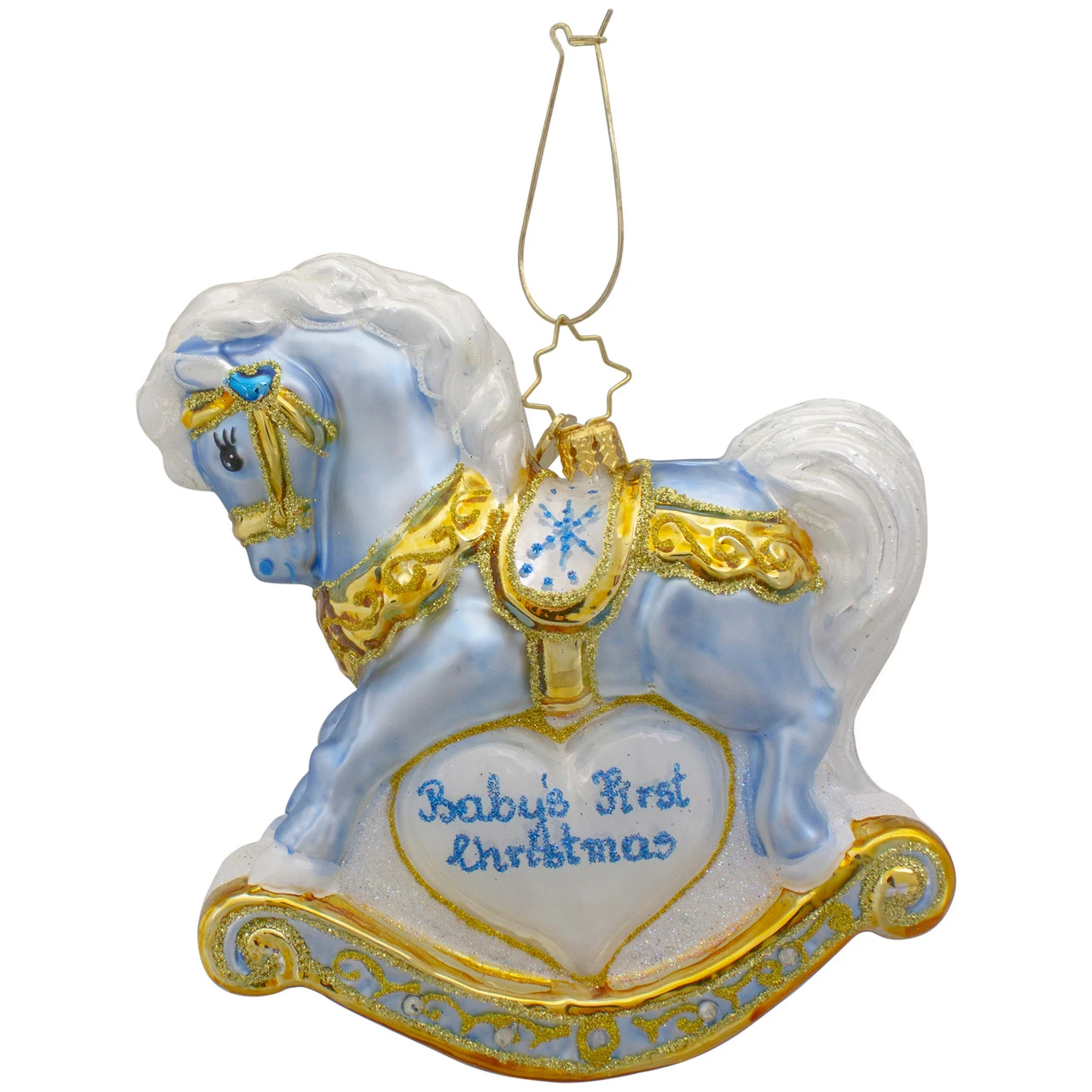 Christopher Radko Baby's First Christmas Blue Foal Glass Ornament 1020687 1 Christopher Radko Baby's First Christmas Blue Foal Glass Ornament 1020687