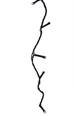 608 Battery Operated Cool White LED 8-Function Christmas Lights - 149 Ft Black Wire