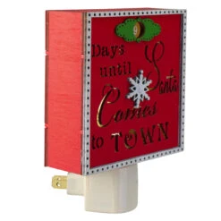 5" Red And Gold Santa Countdown Christmas Night Light -Best Christmas Store roman 160173 3 04281.1667575810