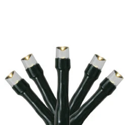 200 Warm White USB LED Wide Angle Christmas Lights - 50 Ft Green Wire