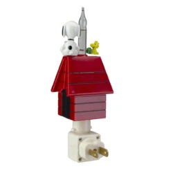 7.25" White Peanuts Snoopy And Woodstock Doghouse Christmas Bubble Night Light -Best Christmas Store roman 166734 2 50203.1667662805