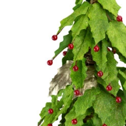 1.5' Slim Twas Night Red Holly Berry And Leaf Artificial Christmas Cone Tree - Unlit -Best Christmas Store roman 35384 2 53592.1667491040