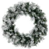 Heavily Flocked Pine Artificial Christmas Wreath, 24-Inch, Unlit