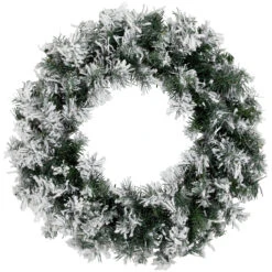 Heavily Flocked Pine Artificial Christmas Wreath, 24-Inch, Unlit