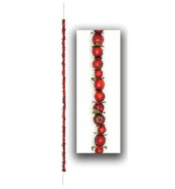 55" Red And Green Crabapple Artificial Christmas Garland - Unlit