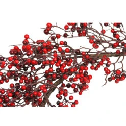 24" Autumn Harvest Red And Burgundy Currant Berry Artificial Wreath - Unlit -Best Christmas Store select xb174 24 rbu 3 95052.1667491187