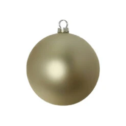 12ct Champagne Gold Matte Glass Christmas Ball Ornaments 2.75" (70mm)