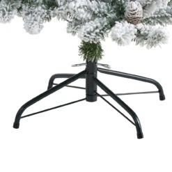 5’ Pre-Lit Flocked Livingston Fir Artificial Christmas Tree, Warm Clear LED Lights -Best Christmas Store t1610 4 20443.1667528893