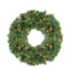 Pre-Lit Dakota Pine Artificial Christmas Wreath - 24-Inch, Clear Lights