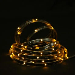 18' Amber LED Outdoor Christmas Linear Tape Lighting - Black Finish