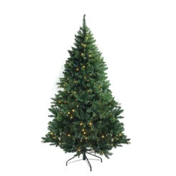 7.5' Pre-Lit Full Buffalo Fir Artificial Christmas Tree - Warm White LED Lights