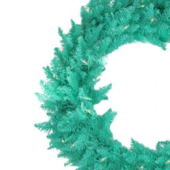 Pre-Lit Teal Green Ashley Spruce Artificial Christmas Wreath, 36-Inch, Clear And Green Lights -Best Christmas Store vickerman20k880937 21424.1683283377