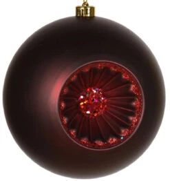 Matte Burgundy Red Retro Reflector Shatterproof Christmas Ball Ornament 8" (200mm) 5 Matte Burgundy Red Retro Reflector Shatterproof Christmas Ball Ornament 8" (200mm) -Best Christmas Store vickerman m112605 3 71779.1667654994