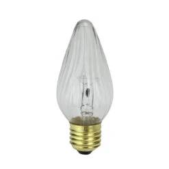 Pack Of 25 Transparent Clear Flame E26 Base Replacement F15 Light Bulbs 40W