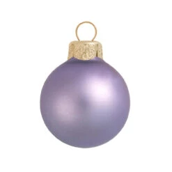 4ct Lavender Purple Matte Glass Christmas Ball Ornaments 4.75" (120mm)
