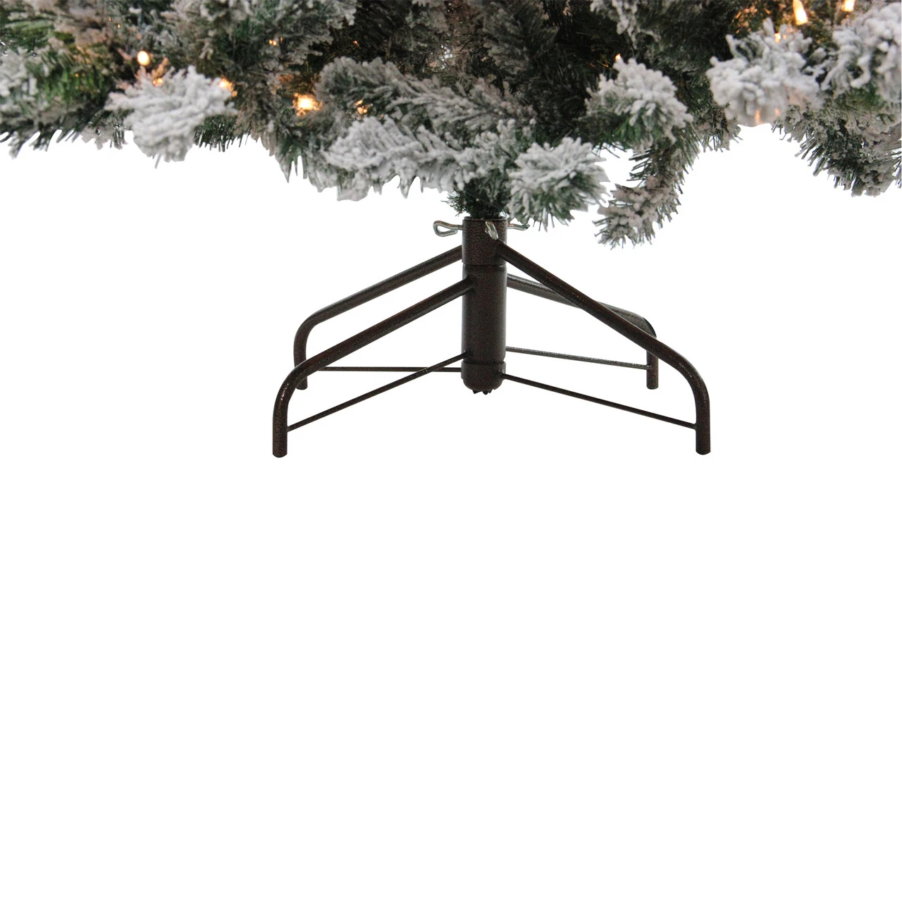 7.5' Pre-Lit Full Flocked Natural Emerald Artificial Christmas Tree - Warm Clear Lights 4 7.5' Pre-Lit Full Flocked Natural Emerald Artificial Christmas Tree - Warm Clear Lights - Image 4