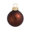 4ct Matte Brown Glass Ball Christmas Ornaments 4.75" (120mm)