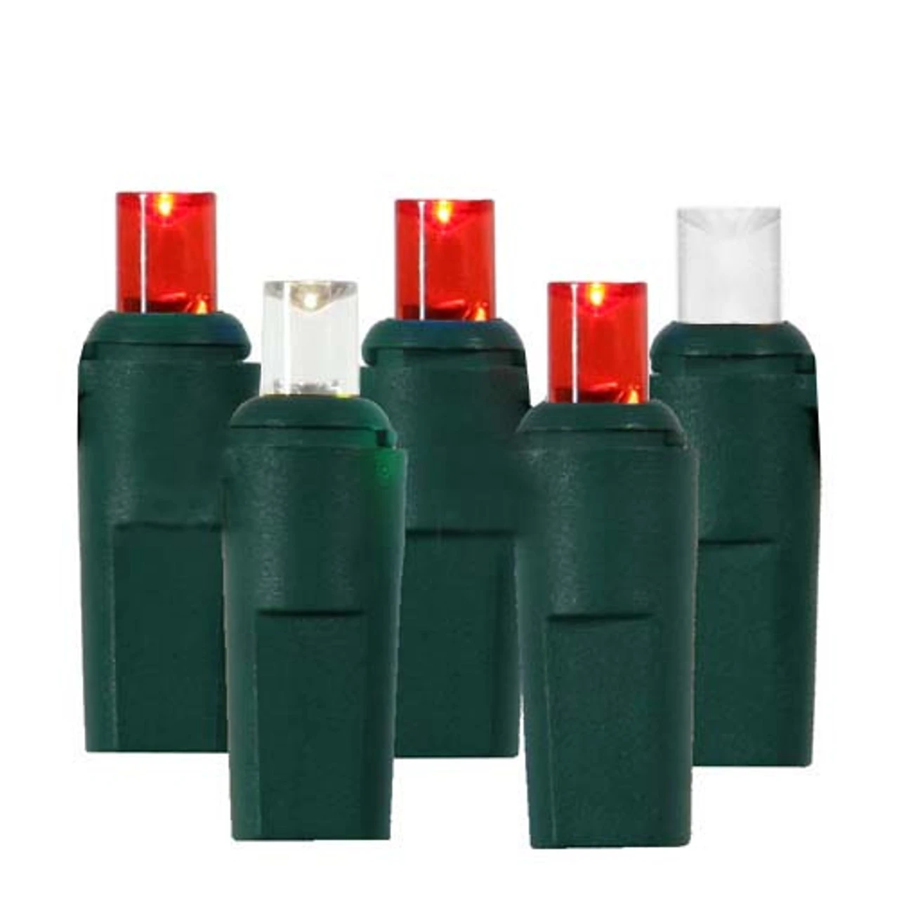 150 Red And White LED Wide Angle Christmas Lights - 47.92 Ft Green Wire 1 150 Red And White LED Wide Angle Christmas Lights - 47.92 Ft Green Wire