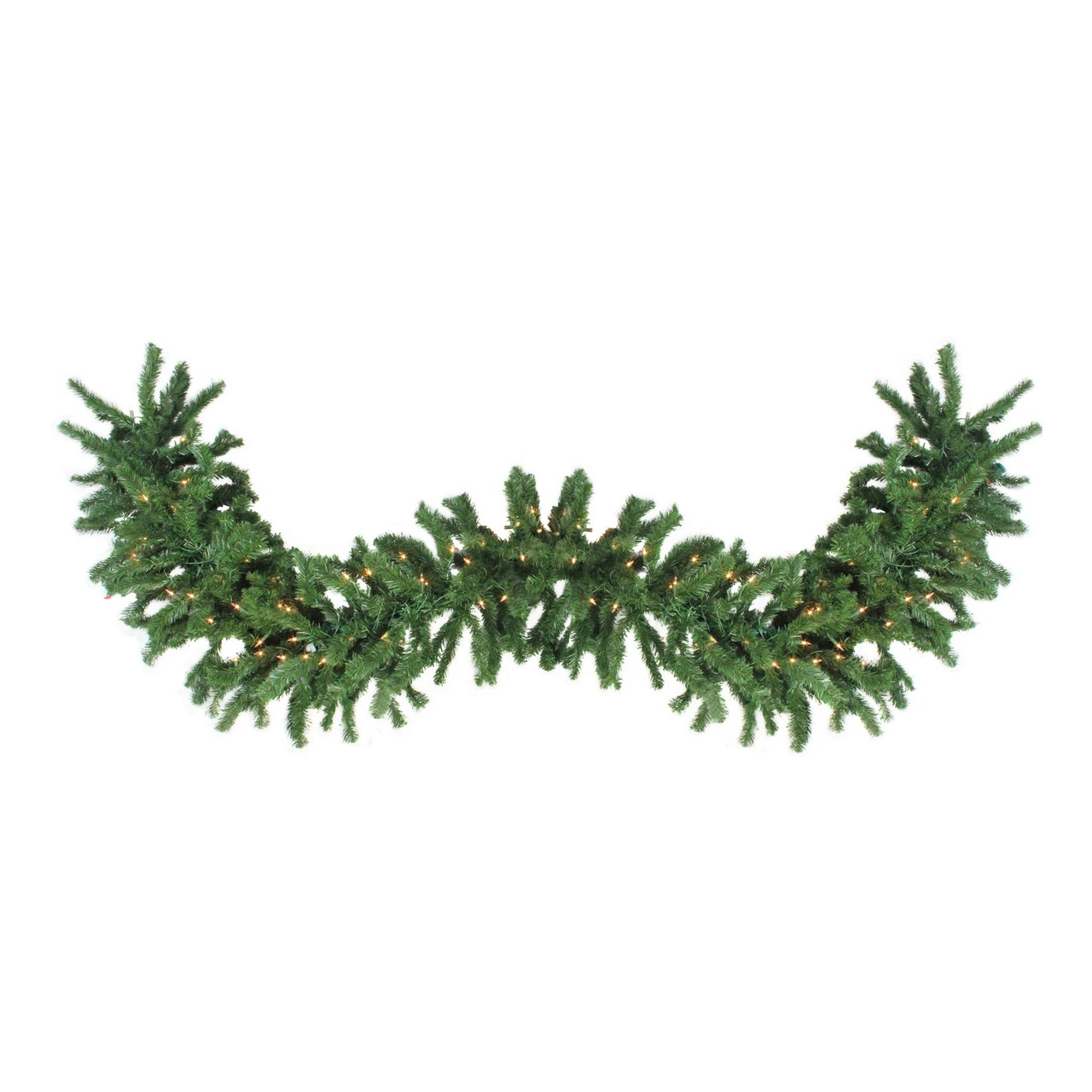 9' X 10" Pre-lit Windsor Green Pine Artificial Christmas Garland - Clear Lights 2 9' X 10" Pre-lit Windsor Green Pine Artificial Christmas Garland - Clear Lights - Image 2