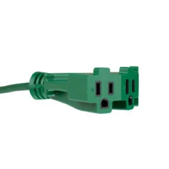 10' Green 3-Prong Outdoor Extension Power Cord With Fan Style Connector -Best Christmas Store ys90572 2 71004.1667535648