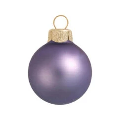 4ct Lilac Purple Glass Matte Christmas Ball Ornaments 4.75" (120mm)