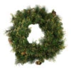 Mixed Pine Glittered Pine Cone Artificial Christmas Wreath - 24-Inch, Unlit